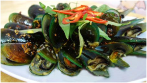 Vẹm xanh nướng mỡ hành