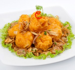 Đậu phụ chiên trứng muối