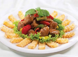 Đà điểu xào ngũ sắc