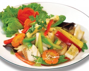 Mực xào cần tỏi